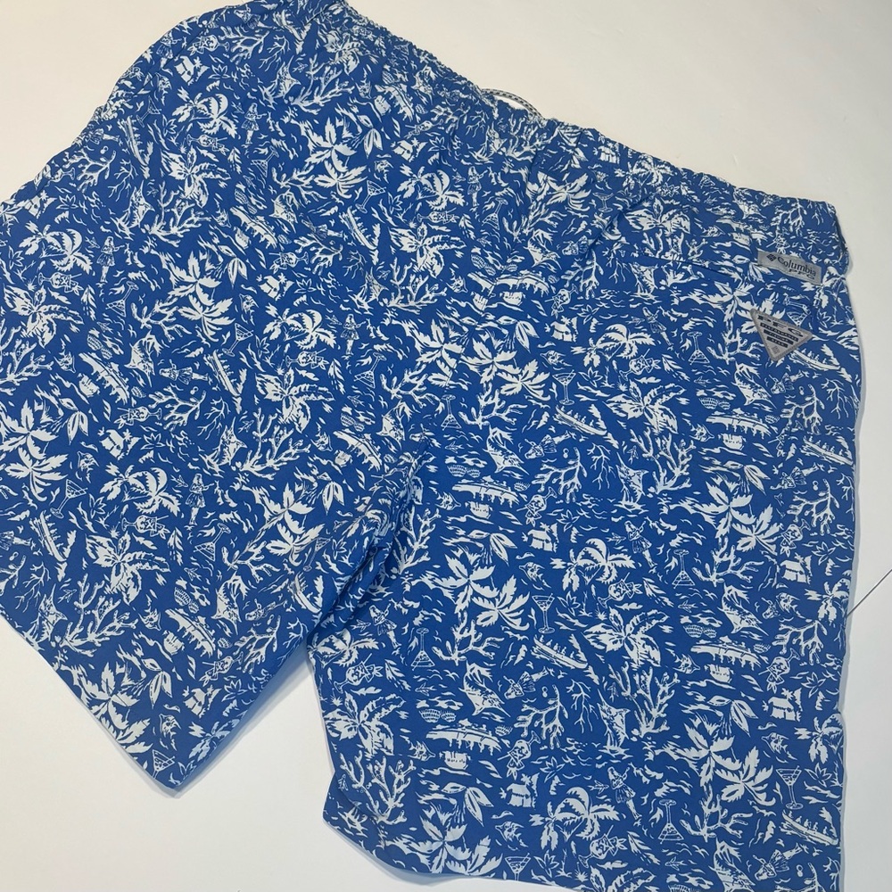 Columbia Tropical Blue and White Hybrid Shorts